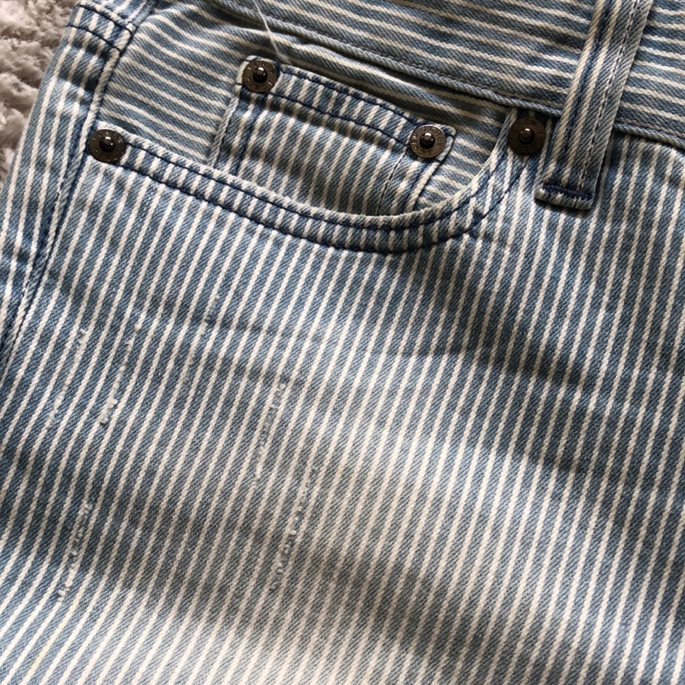 NWOT J. Crew Toothpick Ankle Zip Jeans Railroad Stripe - Picture 6 of 9
